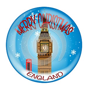 Merry England Christmas Winter Globe