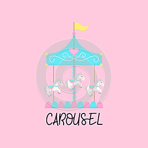 Merry go round vector illustration