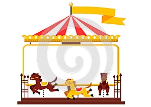 merry-go-round vector illustration