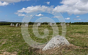 Merry Maidens stone circle, historic site, Cornwall