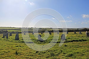 Merry Maidens Stone Circle, Penwith Peninsula, Cornwall, UK