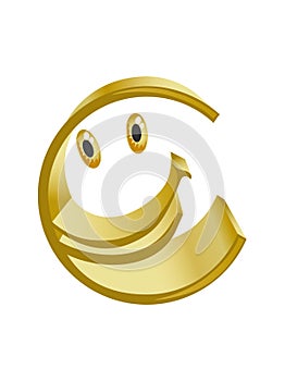 Merry symbol of gold euro