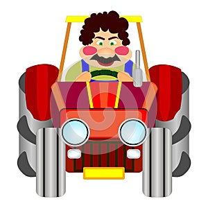 Merry tractor driver