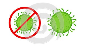 Mers-Cov, COVID-19 sign. Respiratory syndrome Coronavirus vector illustration