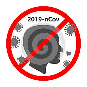 MERS-Cov middle East respiratory syndrome coronavirus, Novel coronavirus 2019-nCoV, flat person head without hygienic medical