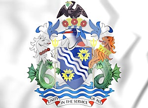 Merseyside County coat of arms, England.