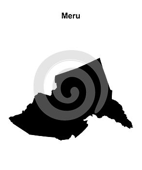 Meru outline map photo