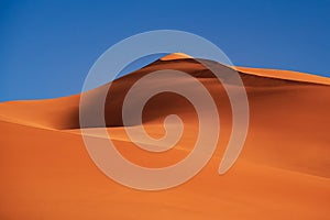 Merzouga, Morocco. Sand dunes in the Sahara Desert, North Africa - Erg Chebbi dunes
