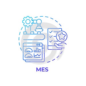 MES blue gradient concept icon