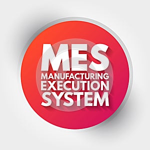 MES - Manufacturing Execution System acronym, business concept background