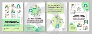 MES systems benefits green circle brochure template