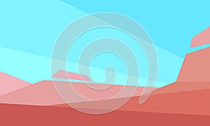 Low poly mesa landscape