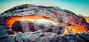 Mesa arch,Canyonland National park  when sunrise,Moab,Utah,usa