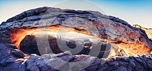 Mesa arch,Canyonland National park  when sunrise,Moab,Utah,usa photo