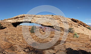 Mesa Arch in Canyonlands Utah America. Also known as Rotary Arch or Trail Arch.