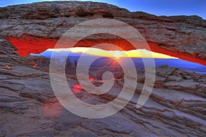 Mesa arch sunrise, canyonlands, moab, utah photo