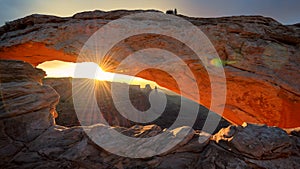 Mesa Arch at sunrise in Canyonlands National Park, Utah