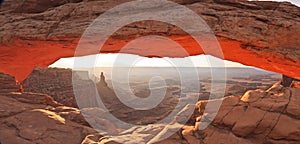 Mesa Arch Sunrise Panorama