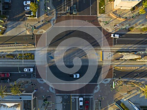 Mesa city center aerial view, Arizona, USA