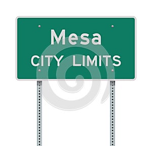 Mesa City Limits road sign