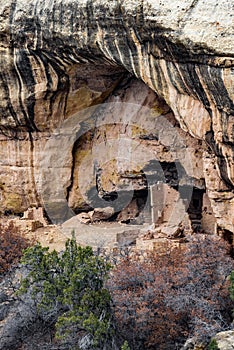 Mesa verde national park - cliff dwelling in desert mountain lan