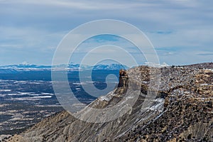 Mesa verde national park desert mountain winter snow landscape