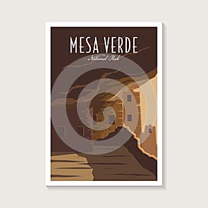 Mesa Verde National Park poster illustration