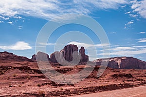 Mesas and buttes in Monument Valley, Arizona, Utah