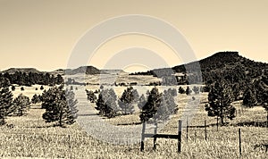 Mesas of the Old West Sepia Photo - Western Landscape photo