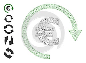 Mesh 2D Euro Repay Icon