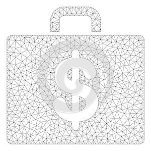 Accounting Case Polygonal Frame Vector Mesh Illustration
