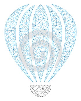 Aerostat Polygonal Frame Vector Mesh Illustration