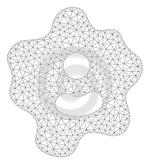 Ameba Polygonal Frame Vector Mesh Illustration photo