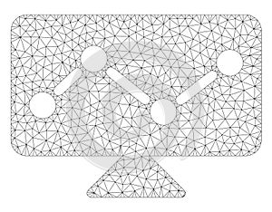Analytics Monitoring Polygonal Frame Vector Mesh Illustration