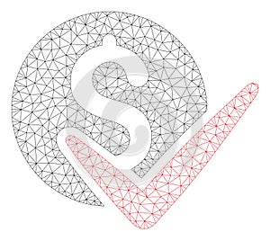 Approve Payments Polygonal Frame Vector Mesh Illustration