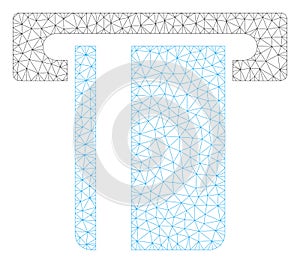 ATM Terminal Polygonal Frame Vector Mesh Illustration