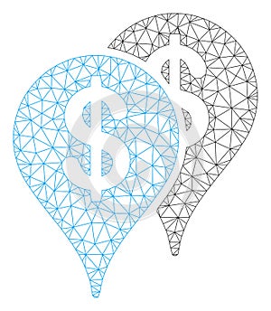 Bank Map Pointers Vector Mesh Carcass Model