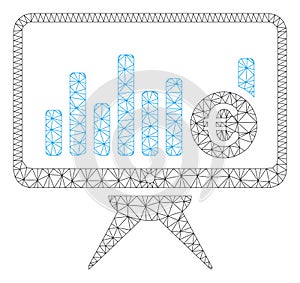Bar Chart Monitoring Vector Mesh Wire Frame Model