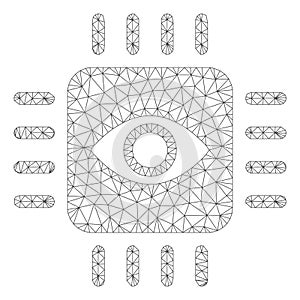 Bionic Eye Processor Vector Mesh 2D Model