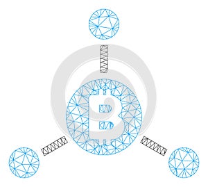 Bitcoin Links Vector Mesh Wire Frame Model
