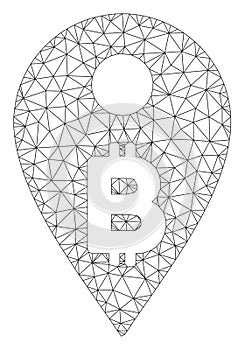 Bitcoin Map Marker Vector Mesh Network Model