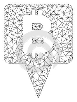 Bitcoin Map Pointer Vector Mesh 2D Model