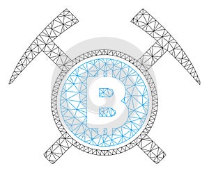 Bitcoin Mining Hammers Vector Mesh 2D Model