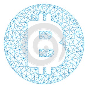 Bitcoin Vector Mesh Wire Frame Model