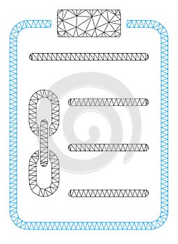 Blockchain Contract Vector Mesh Wire Frame Model