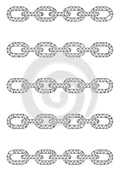 Blockchain List Vector Mesh 2D Model