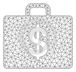 Business Case Polygonal Frame Vector Mesh Illustration