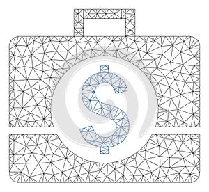 Business Case Polygonal Frame Vector Mesh Illustration