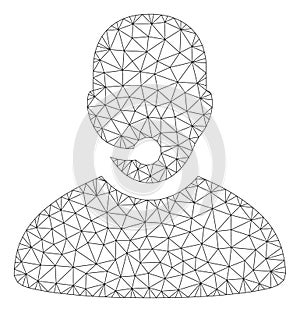 Call Center Operator Polygonal Frame Vector Mesh Illustration