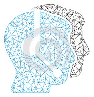 Call Center Operators Polygonal Frame Vector Mesh Illustration